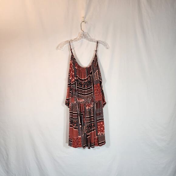 AMERICAN EAGLE OUTFITTERS Boho Cold Shoulder Mini Dress Gauze Womens Medium M - Picture 3 of 12